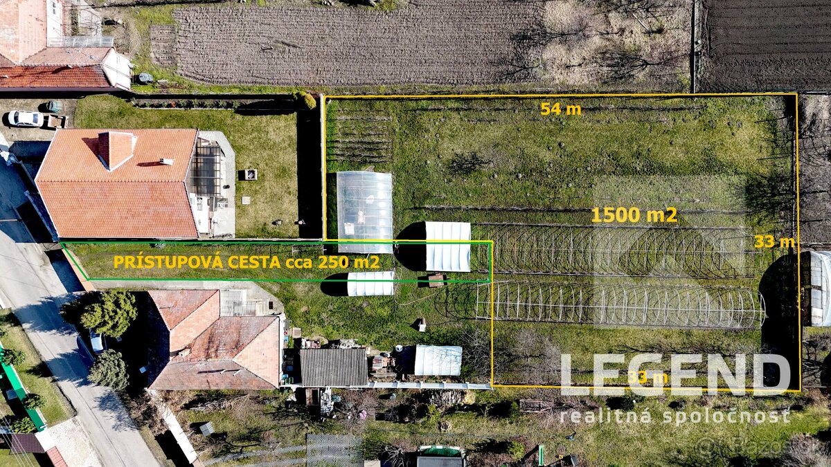Land for sale · 1500 m² · Komárno — 49 500 €
