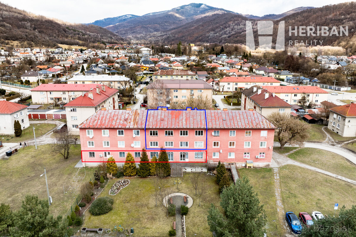 2 izb.tehlový byt, 59m2, ul. 1.Mája, Revúca