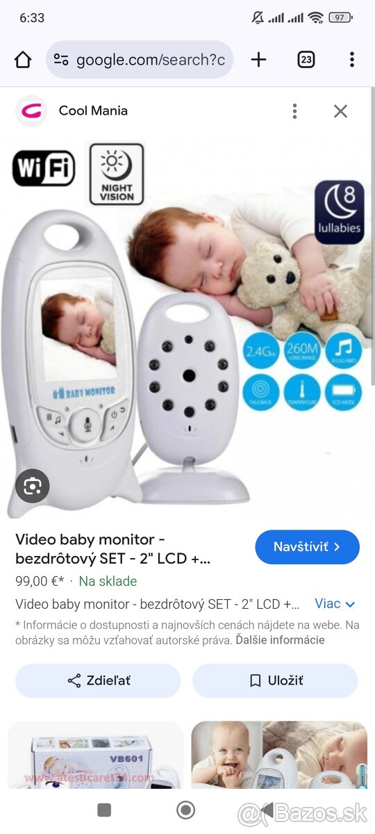 Predám baby monitor