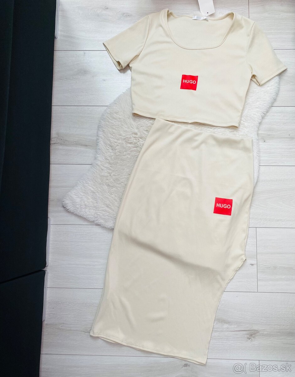 Bezova suknova suprava Hugo boss