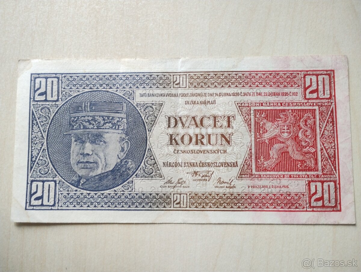 predám staré bankovky československo