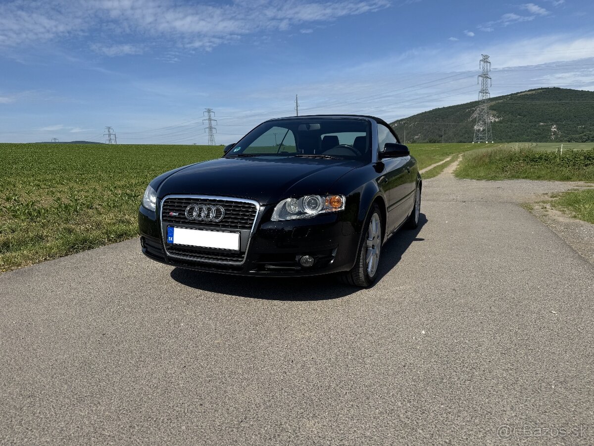 Predám Audi A4 Cabrio, 2.0 TDI, 103kW, r. v. 2007, 2xS line