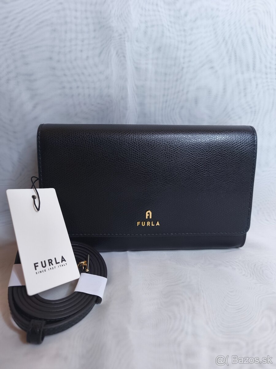 Čierna kožená kabelka zn. Furla