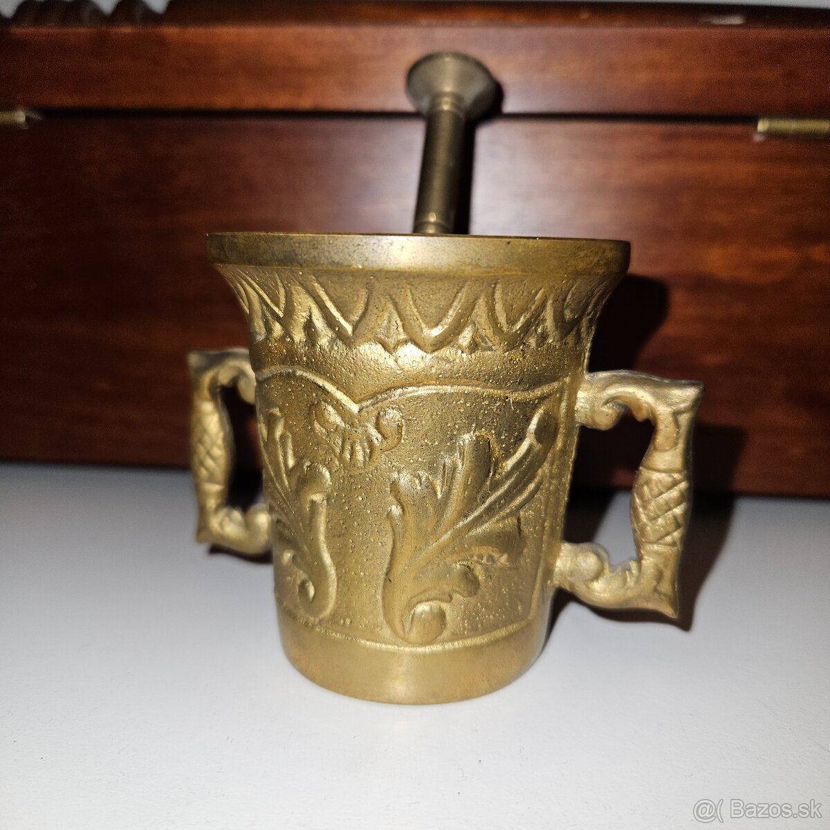 Mosadzný mažiarik cena 12€ výška-7cm/