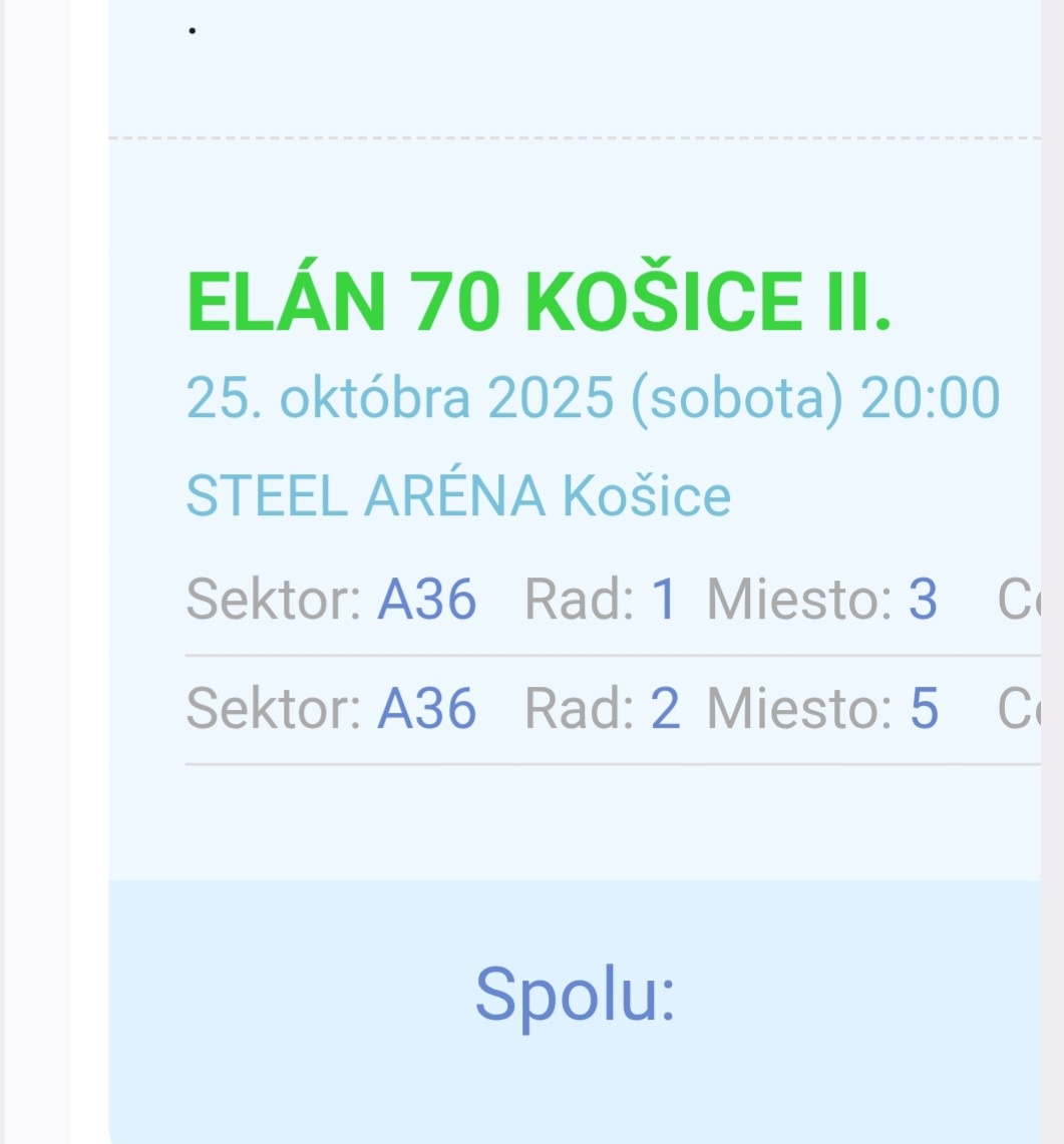 Koncert Elán Košice 25.10.2025