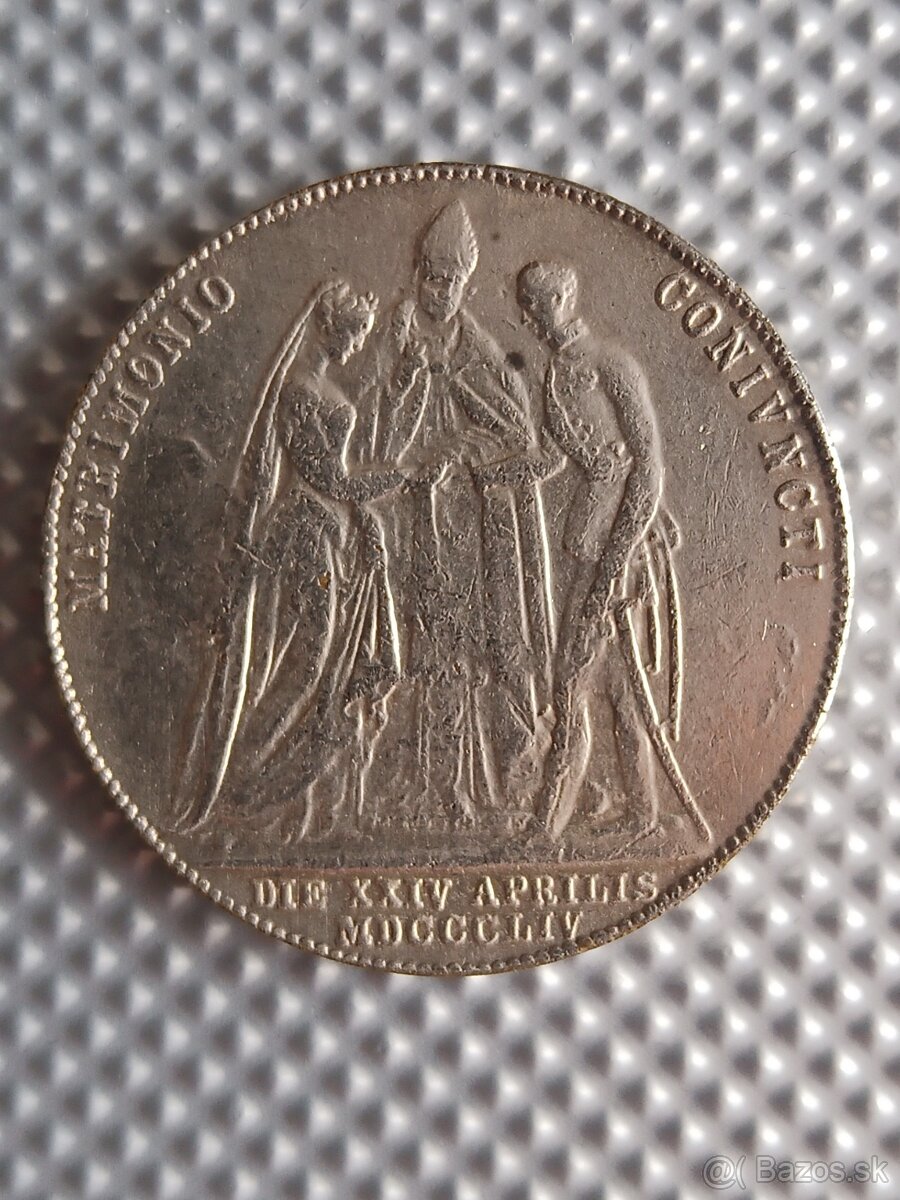 Stará strieborná minca zlatník 1854