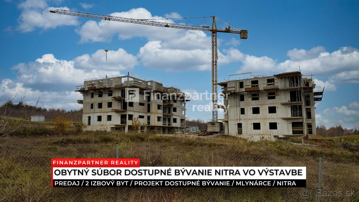 2 izbový byt 54 m² v novom projekte, Mlynárce, Nitra
