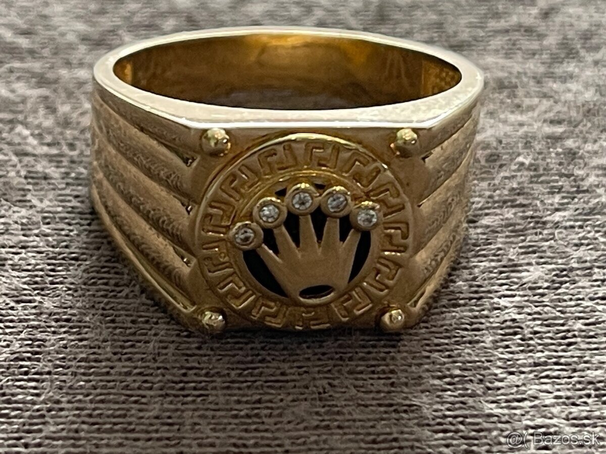 Zlaty prsten motiv Rolex 555e
