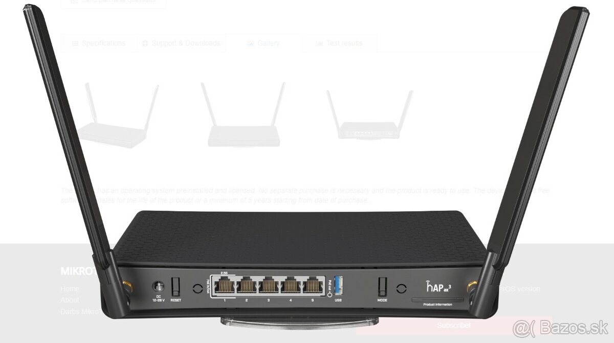 Predám MikroTik hAP ax3