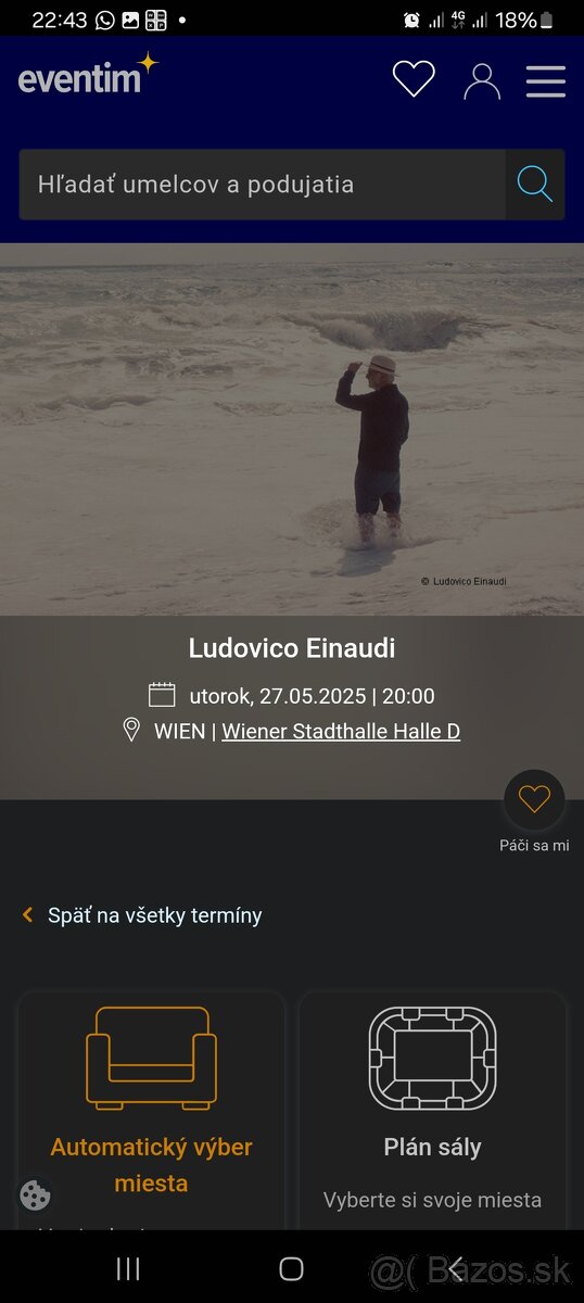 Ludovico Einaudi - Vieden 27.5. - 2 listky