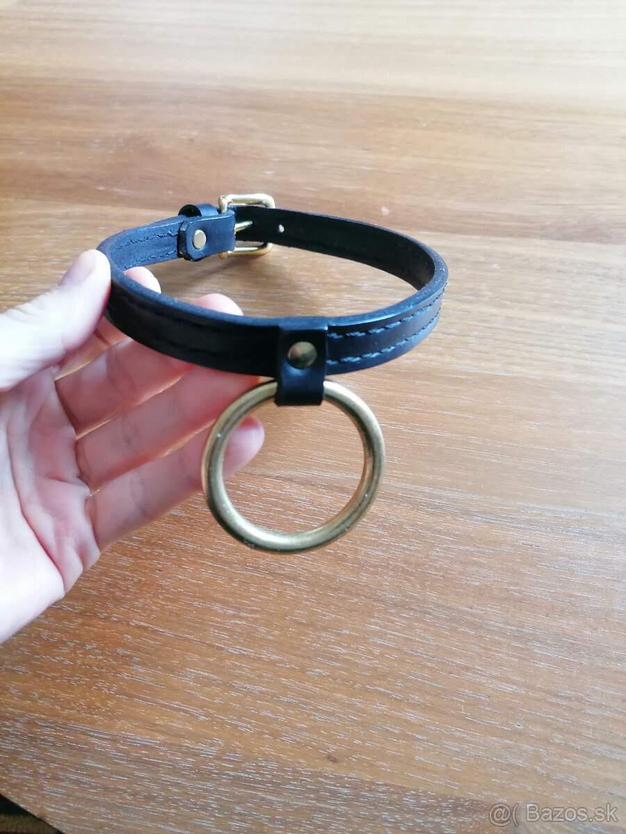 Kožený choker obojok