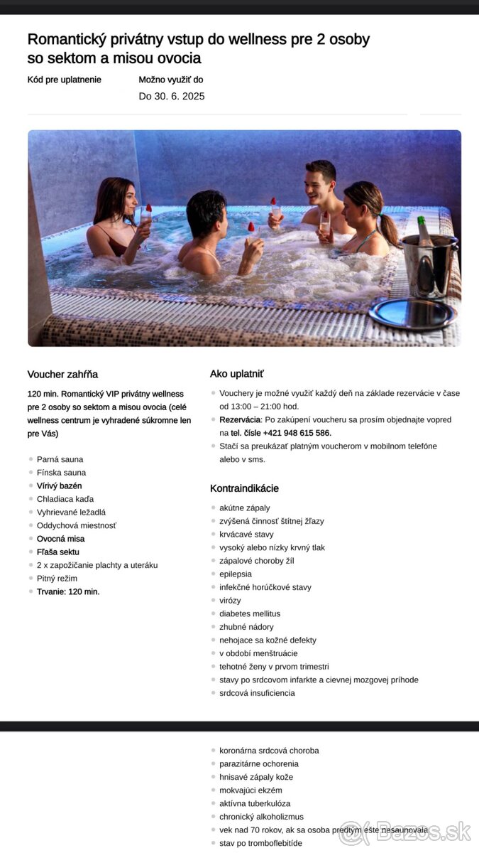🎁 Predám voucher do RIA Wellness v Košiciach