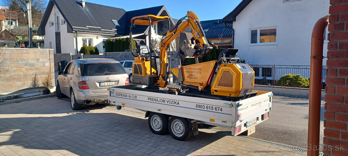 Zemné a výkopove práce a prenájom minibager+minidumper dopra