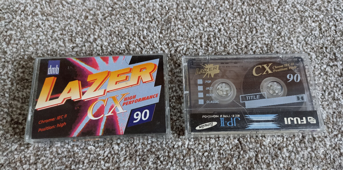 2x audiokazeta Lazer CX 90 – CHROME