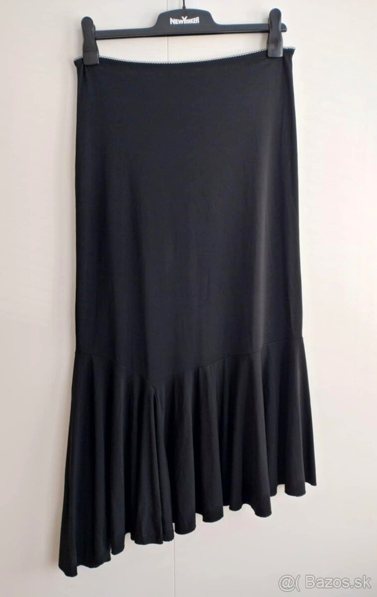 Dámska čierna maxi sukňa mermaid strih