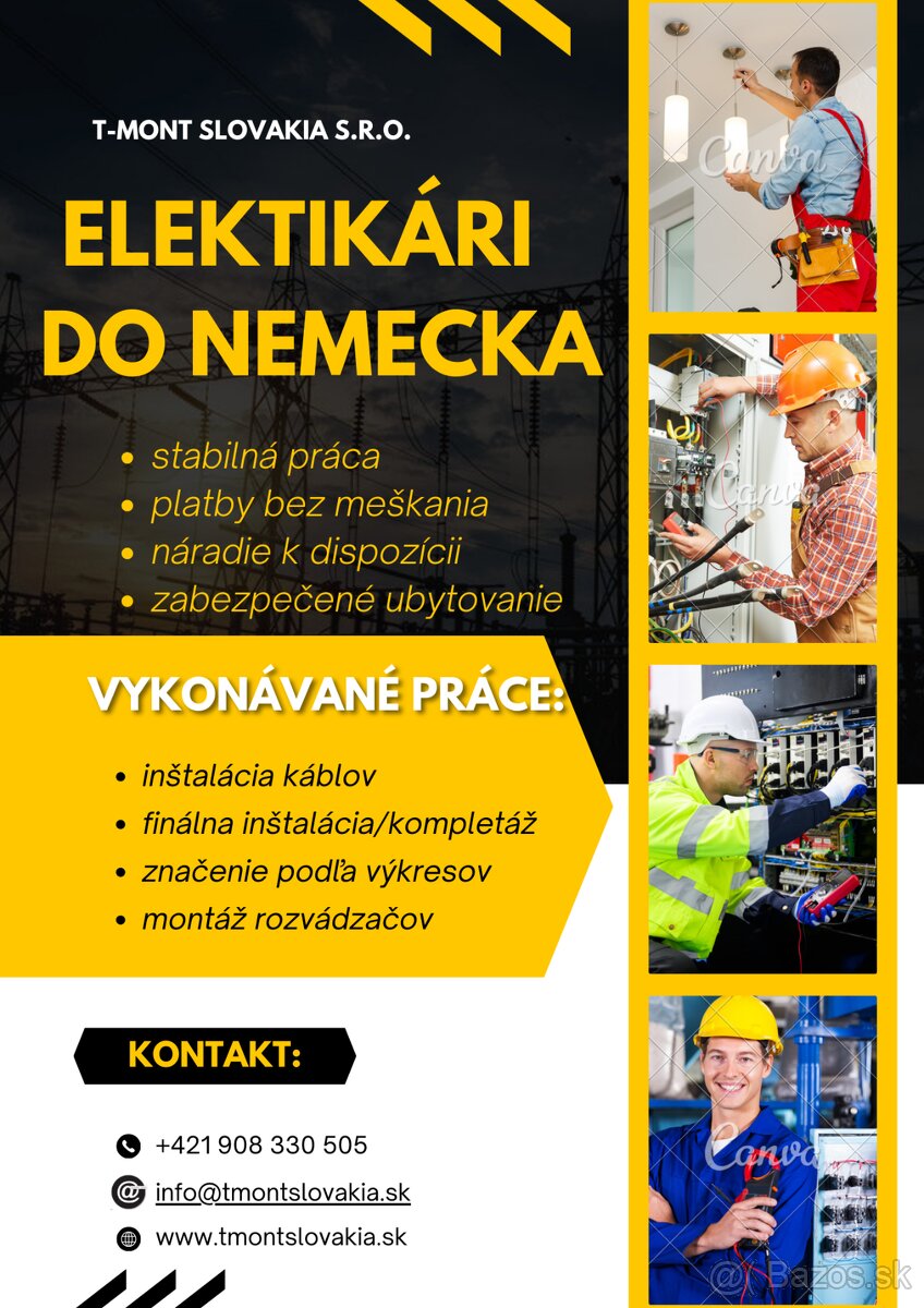 Elektrikári do Nemecka