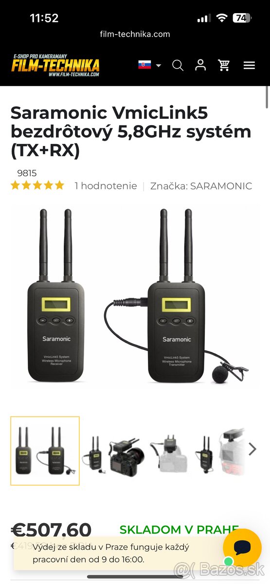 Saramonic VmicLink5 bezdrôtový 5,8GHz systém