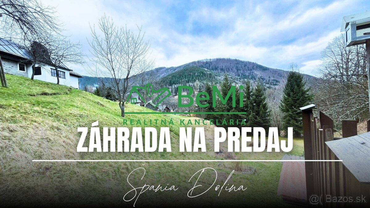 Záhrada s chatkou, 2202 m2 Špania Dolina