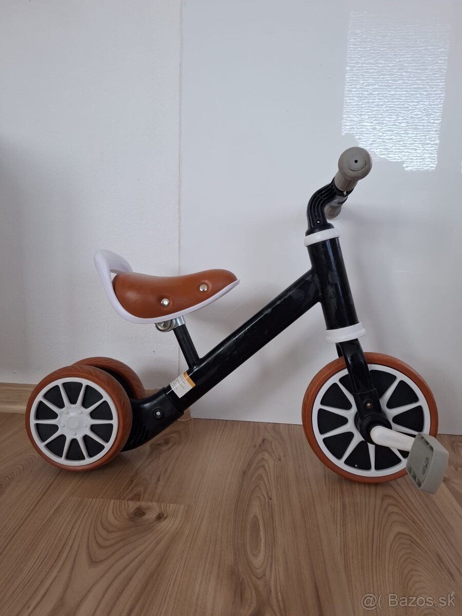 Detská trojkolka 2v1 Čierna