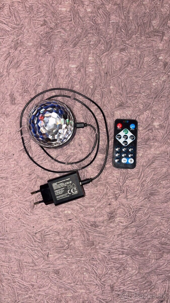 LED disco guľa s diaľkovým ovládaním