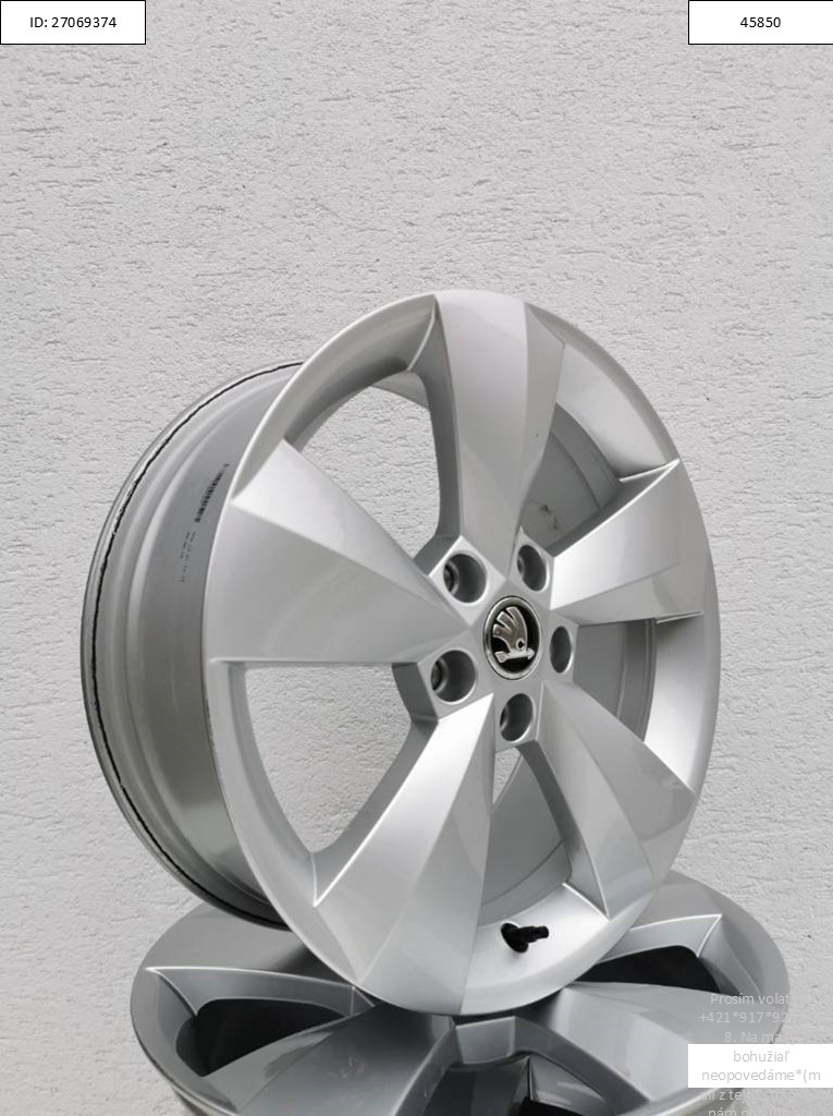 Org Škoda Kodiaq 6,5X17 ET38 5X112 Silber 1225