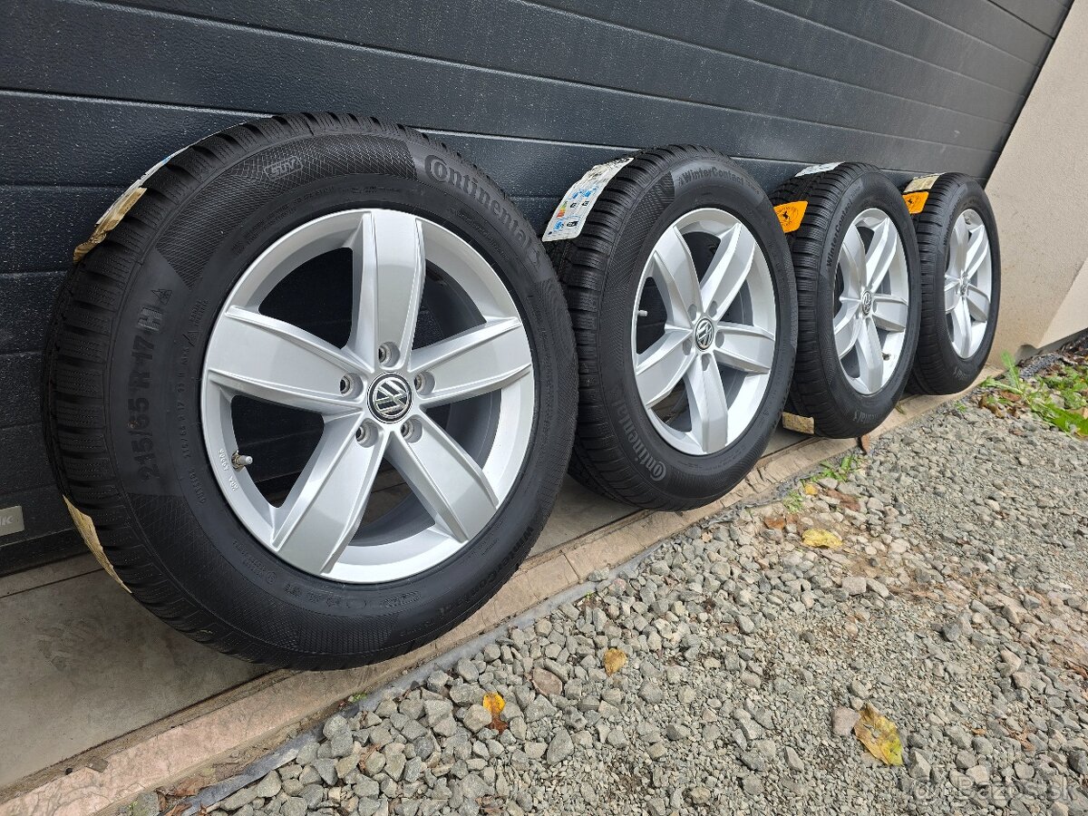 Zimná Sada Vw Tiguan+Nové Pneu Continental 215/65 R17