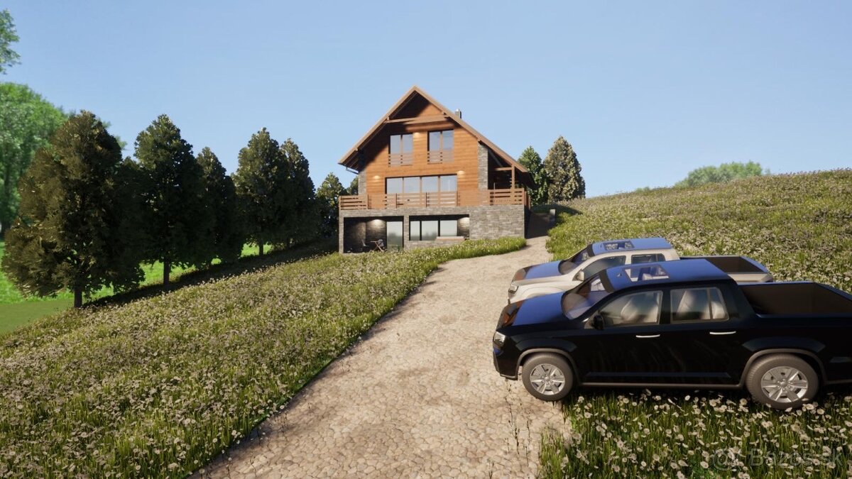 Stavebný pozemok chata stavebným povolením komplet