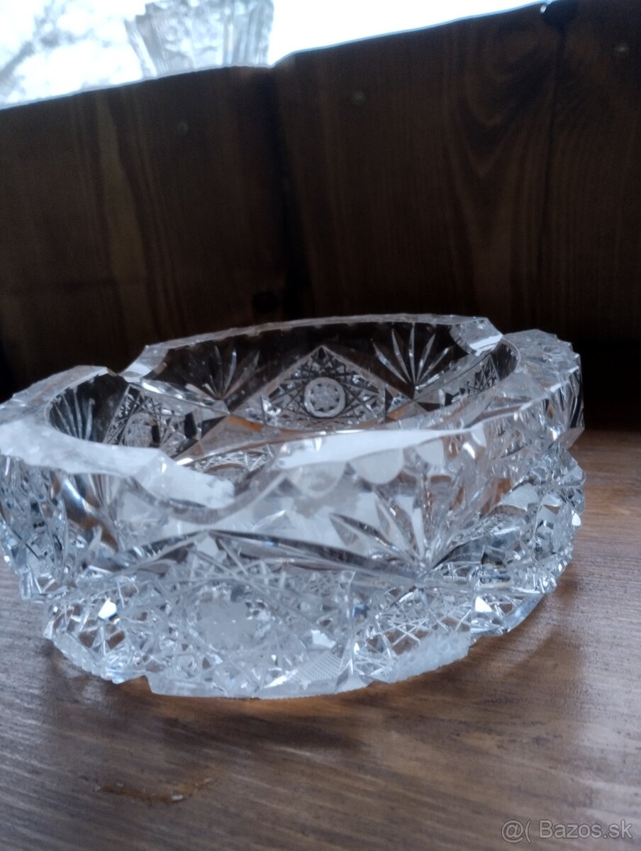 Popolník miska  krištáľ