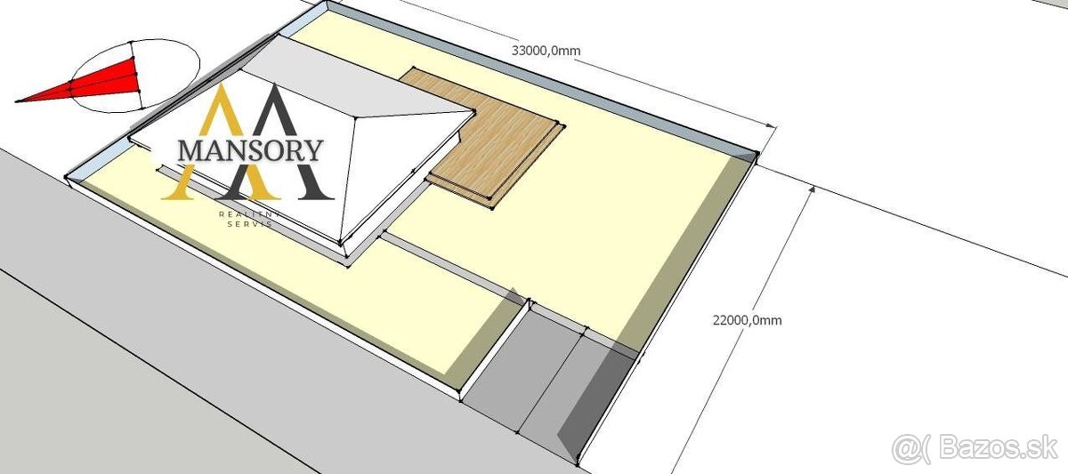 NA PREDAJ, Pozemok vhodný na výstavbu domu 733m2 v Obci Ovči