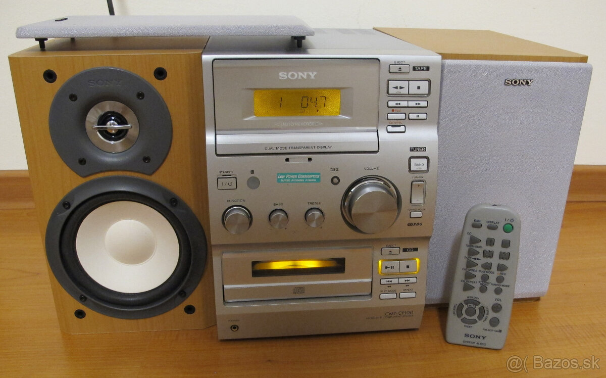 Mini hifi system - hifi veža SONY CMT CP100, výkon 2x30W