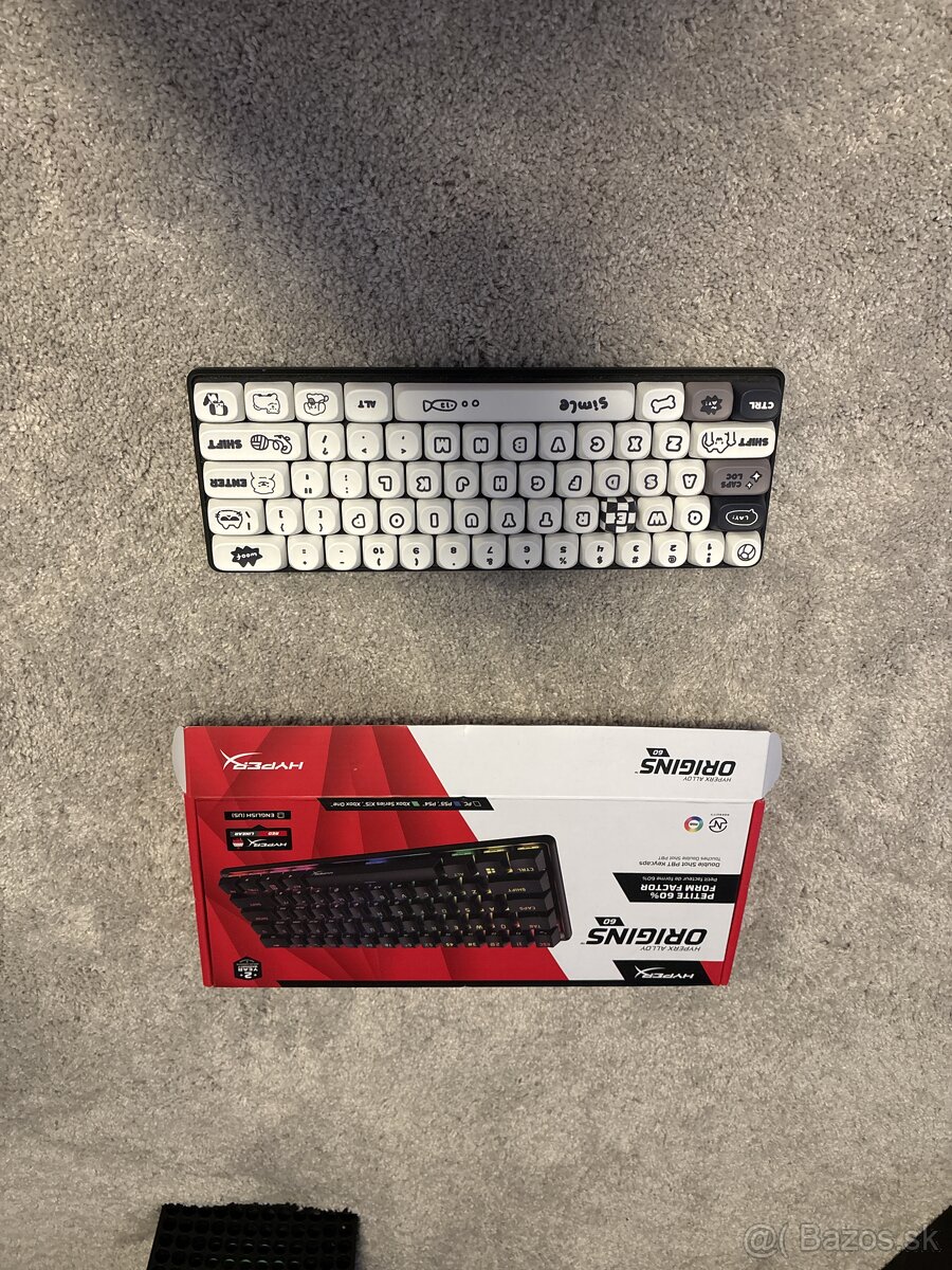 Predám klávesnicu HyperX Alloy Origins 60 – málo používaná