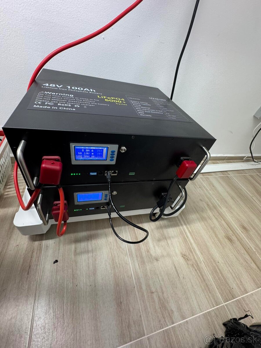 Predám používané batériové boxy Lifepo4 / 48V / 100Ah / 5.12