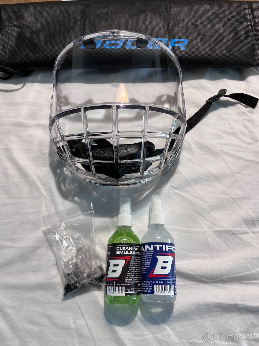 Ochranne plexisklo + set na cistenie + bauer taska