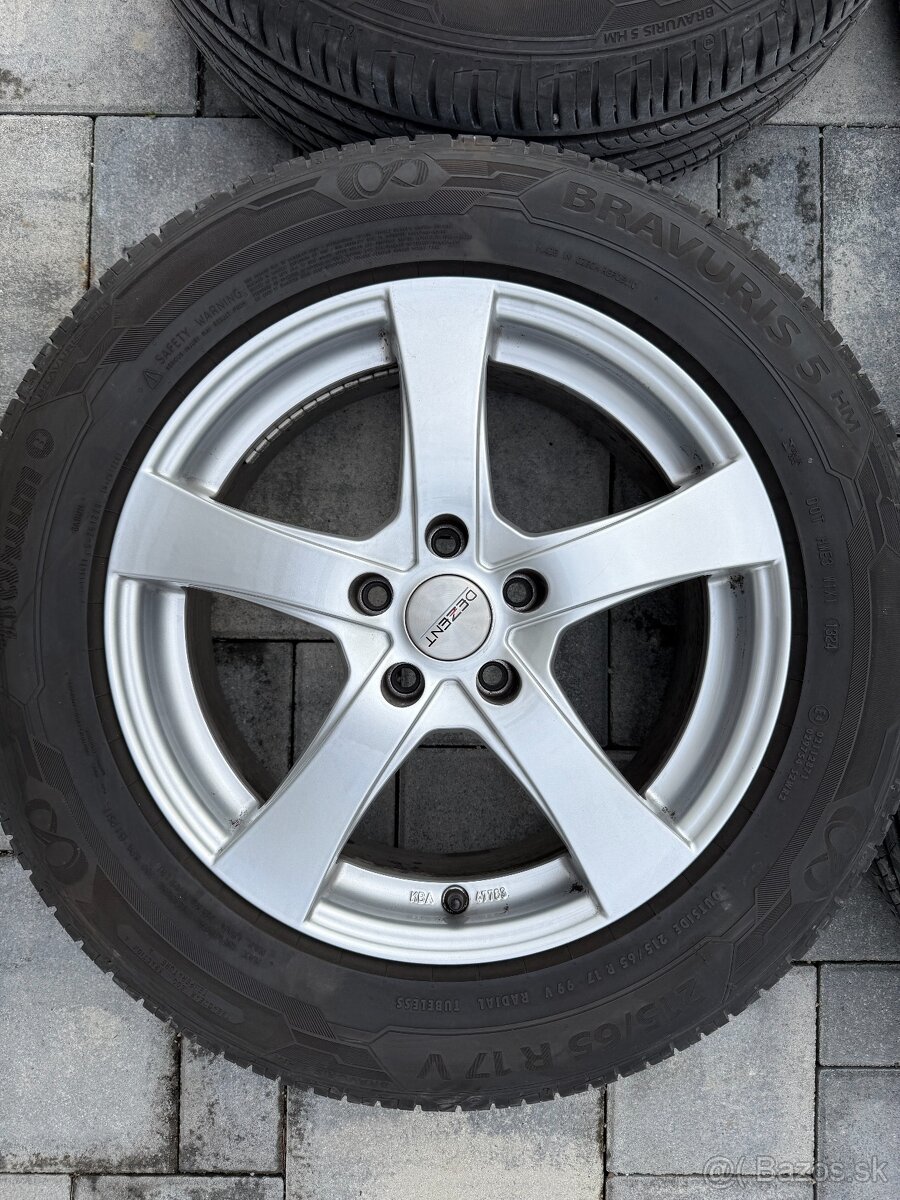 Dezent 17"ALU disky R17 5x112 ET38 7J x 17H2 VW ŠKODA SEAT