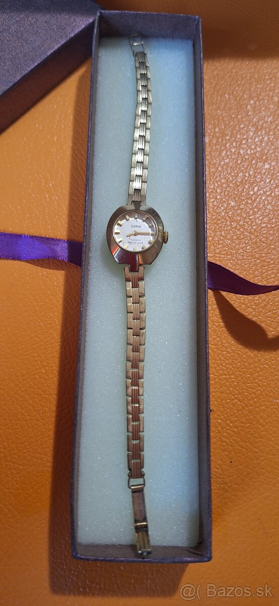 Staré ruské pozlátené hodinky,,Zaria,,