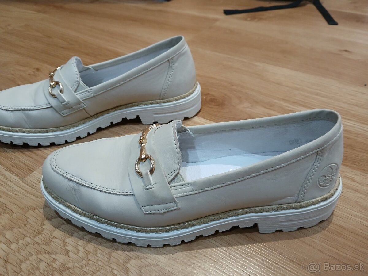 Topánky Rieker biele