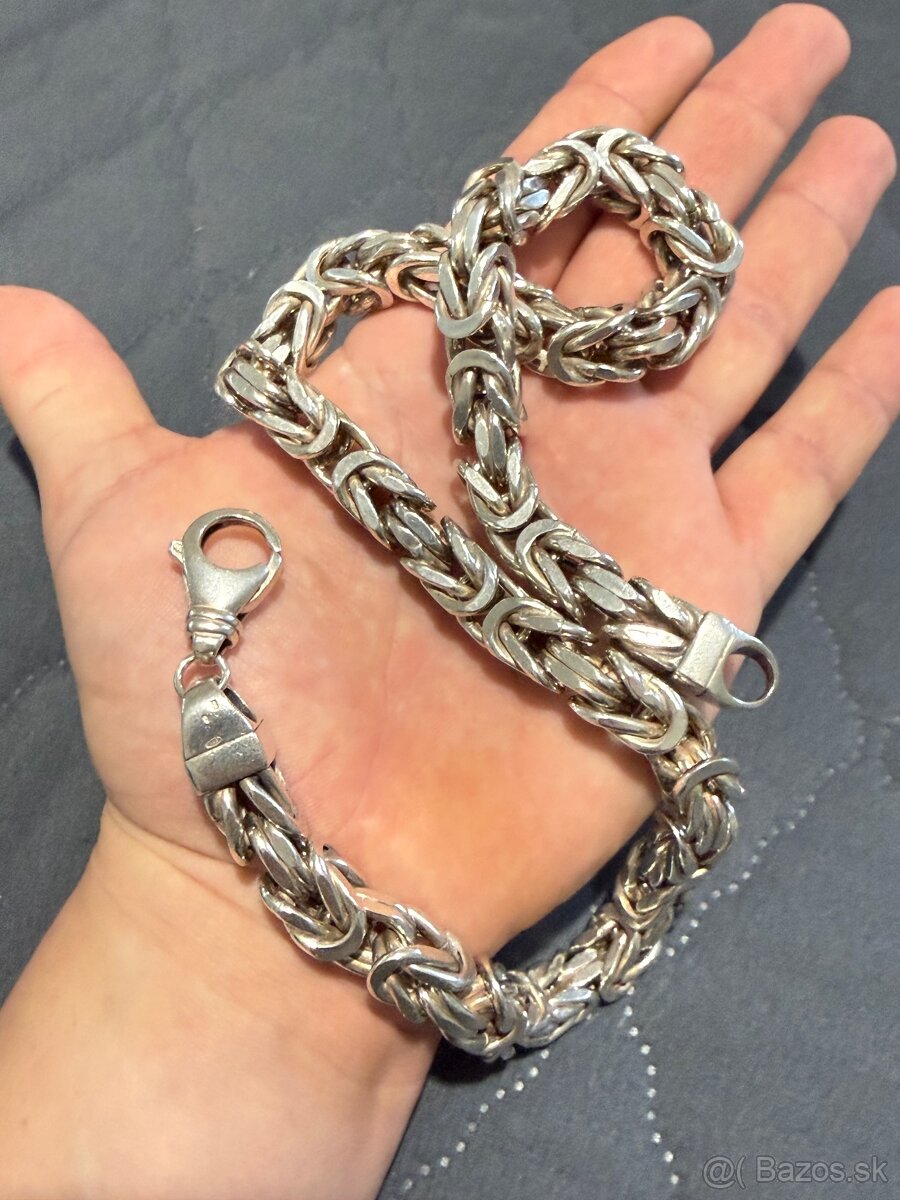 Strieborná masívna retiazka na krk