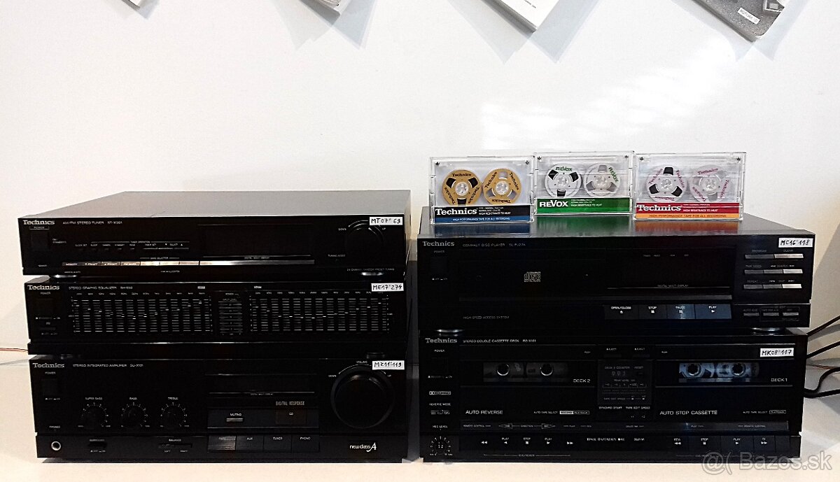 BLACK MIDI system = stylova zostava 5x TECHNICS, JAPAN, M01