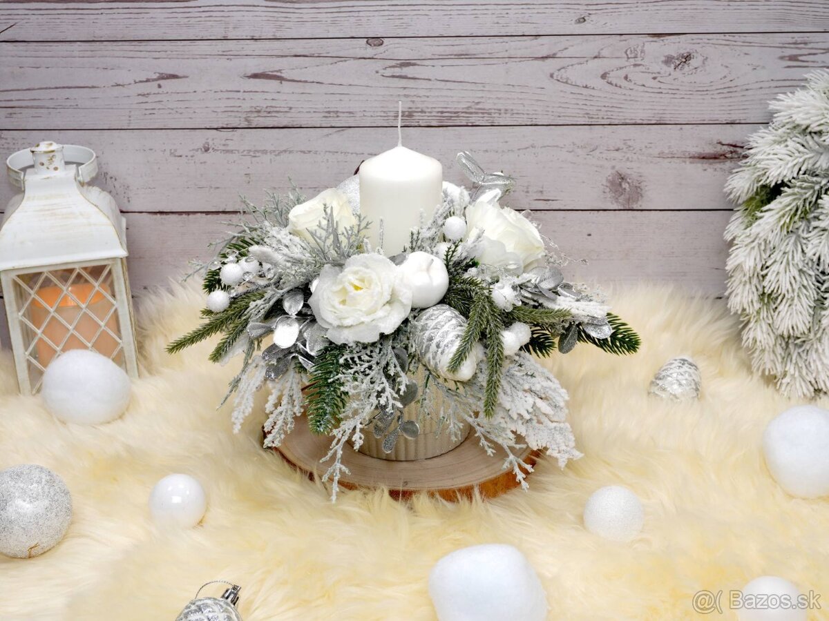 Luxusný strieborný svietnik