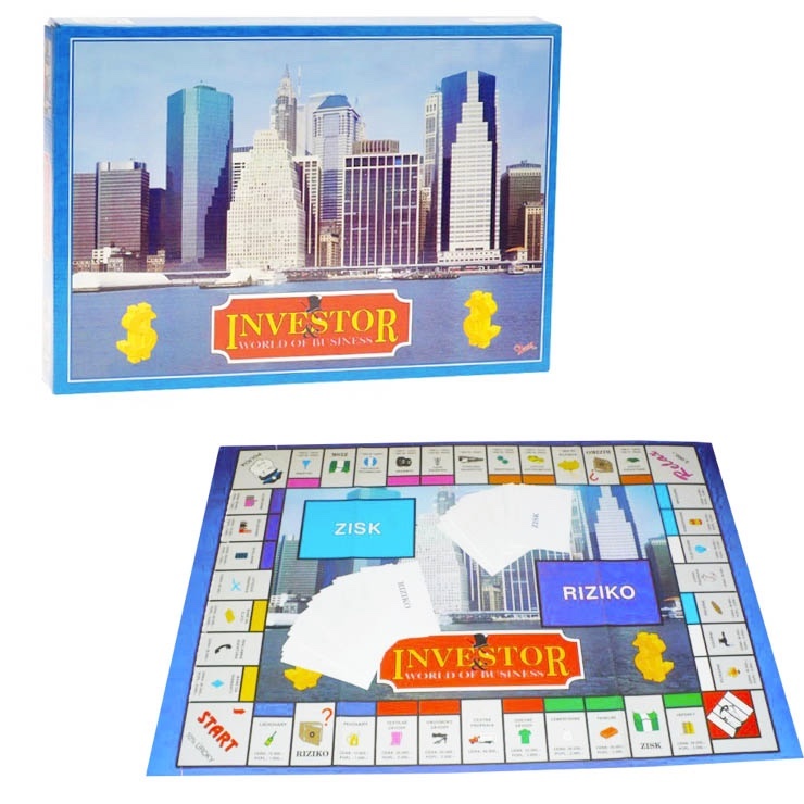 SPOLOČENSKÁ HRA INVESTOR-TAKMER NOVÁ+ZDARMA 3 PLÁTYSAMOLEPKY