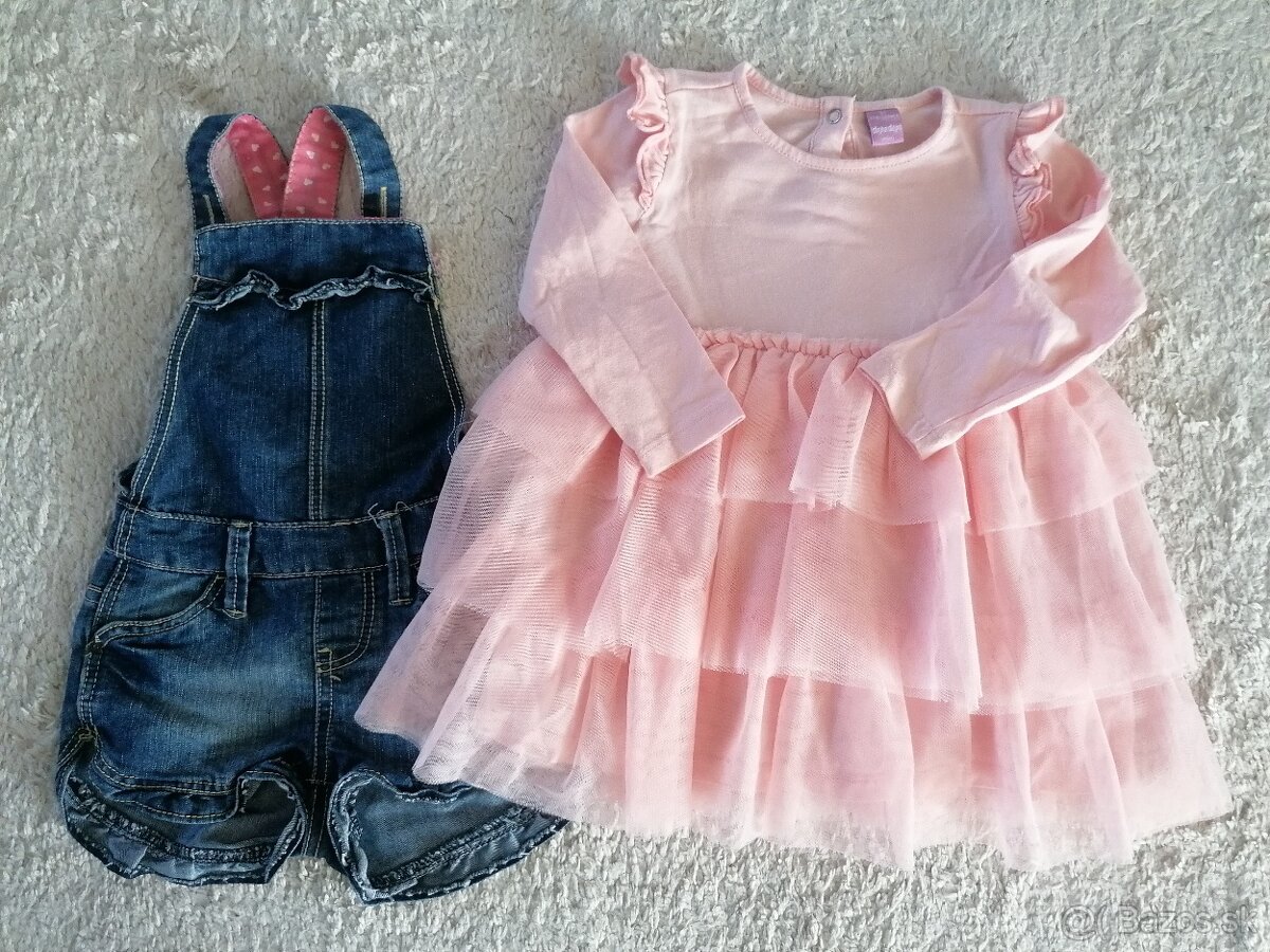 Šaty +rifle na traky 1-2 r.