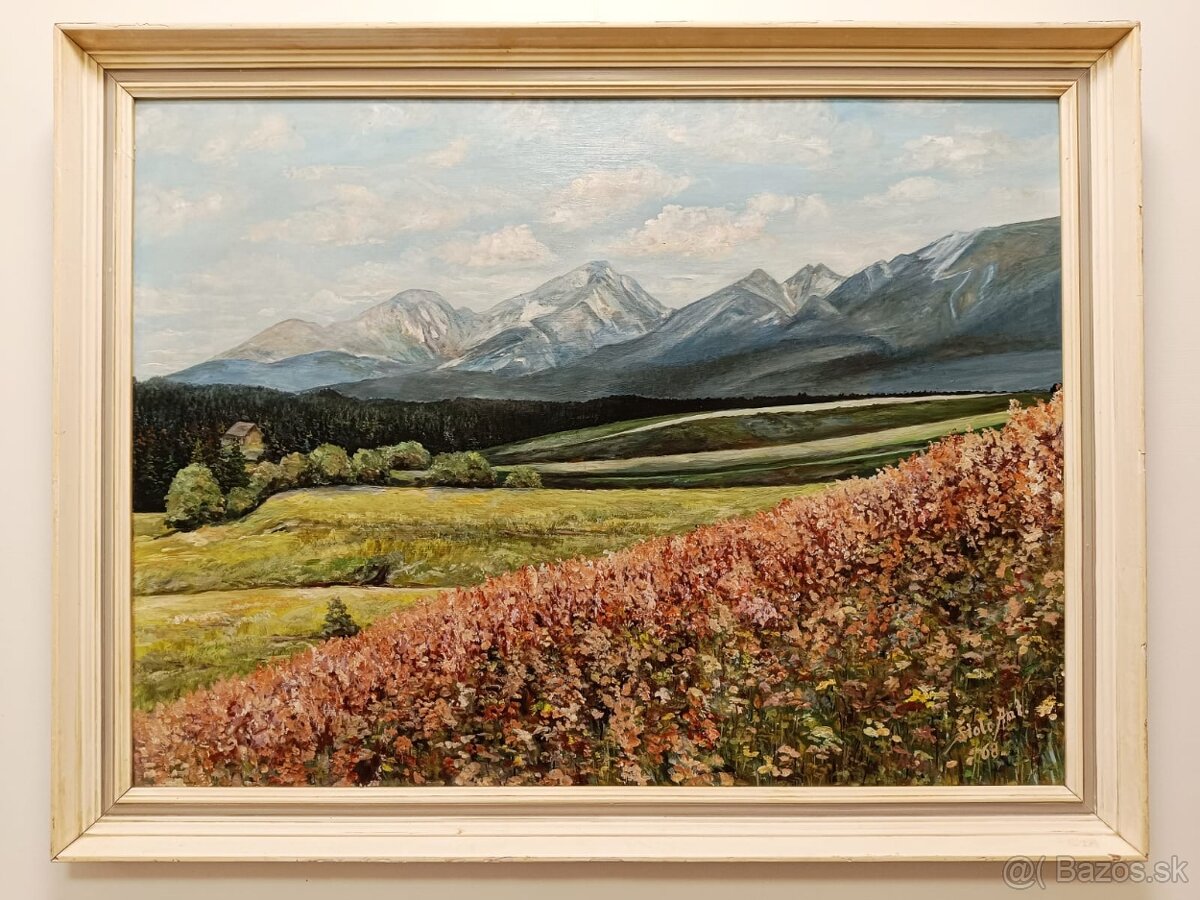 Obraz Antonín Štolc, Vysoké Tatry 1968, olej na desce 70x90