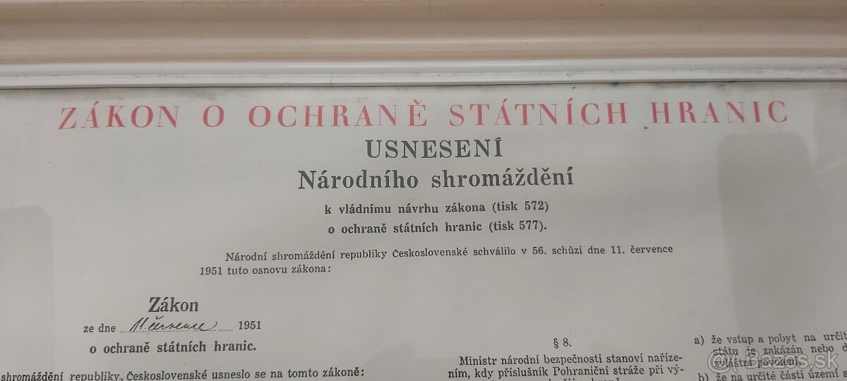 Pohraničná stráž - zákon o OSH