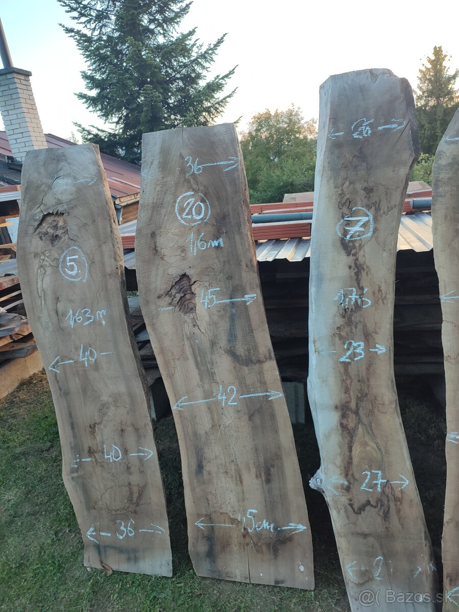 Orechove dosky, fosne, rezivo