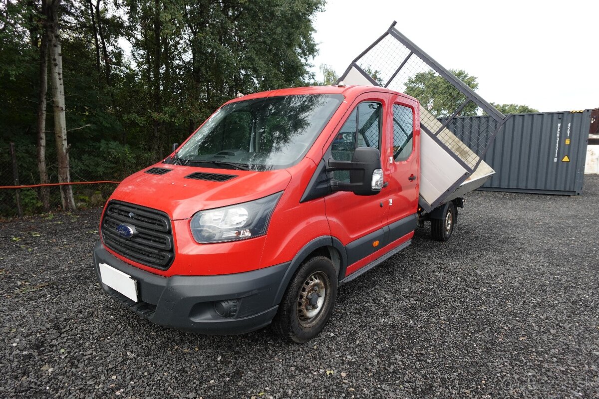 FORD TRANSIT 7MÍST DVOJKABINA 3 STRANNÝ SKLÁPĚČ 2.0TDCI KLIM