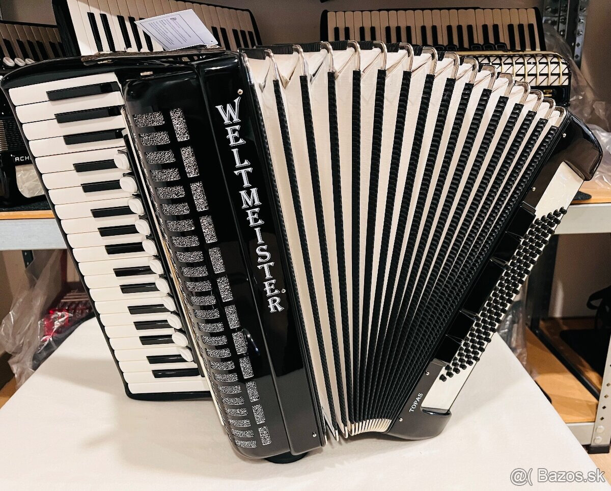 Predám akordeón Weltmeister TOPAS 96, v zánovnom stave. - kr