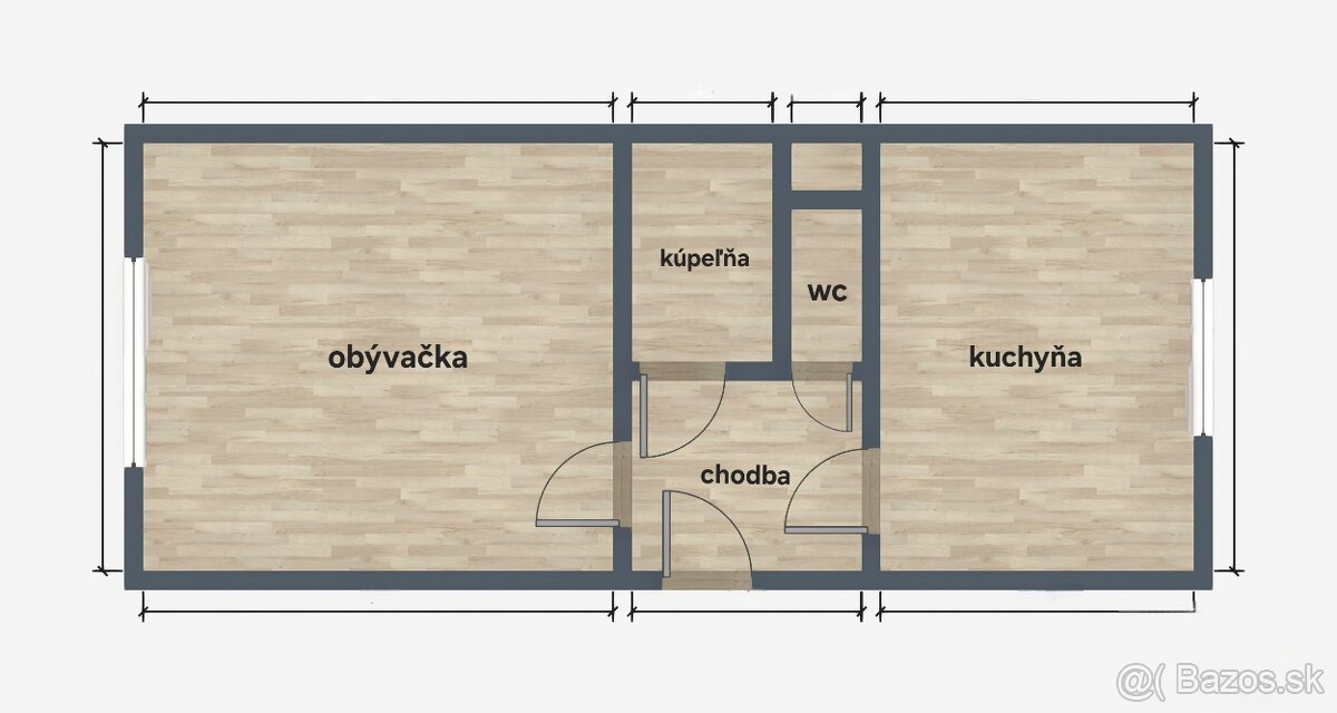 Priestranný 1 izbový byt na Važeckej, PO - ihneď voľný
