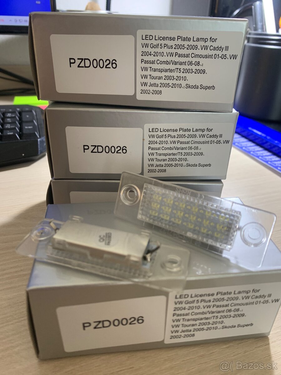 VW Led osvetlenia ŠPZ Caddy Passat Transporter Golf