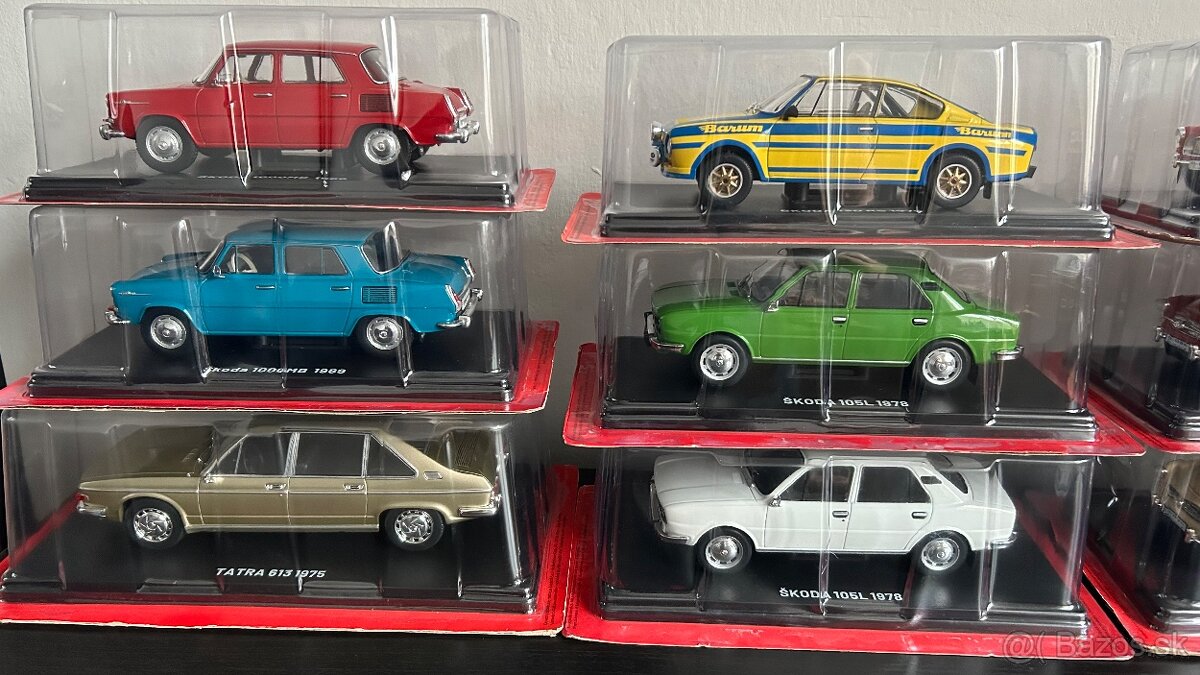 Modely osobné automobily Škoda, Tatra 1/24