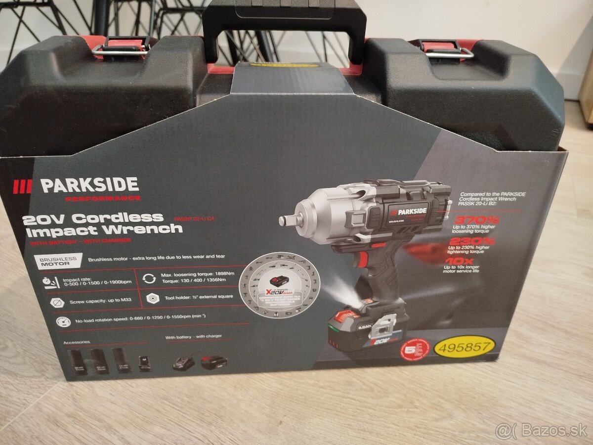 Aku rázový uťahovák Parkside performance